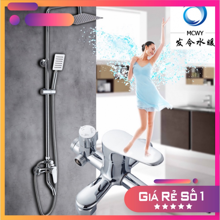 Bộ cây sen vòi tắm đứng Aviba inox 304 màu bạc- Cây sen vòi nhập khẩu AV-913