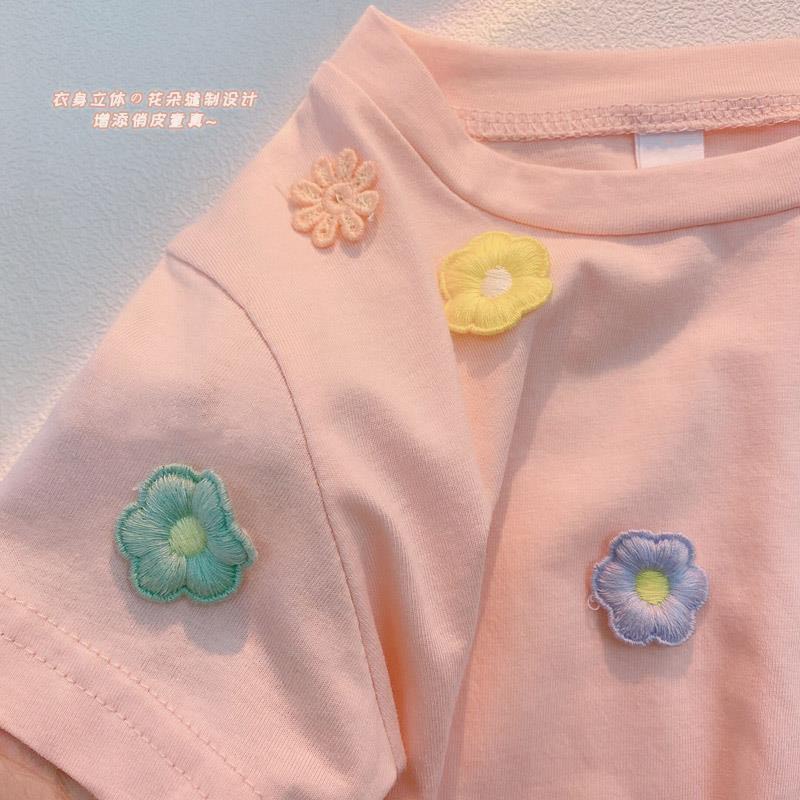 Áo Phông Cotton Bé Gái Cộc Tay Kiểu Dáng Hàn Quốc A05 AGUM MART Cho Bé Từ 8-23kg