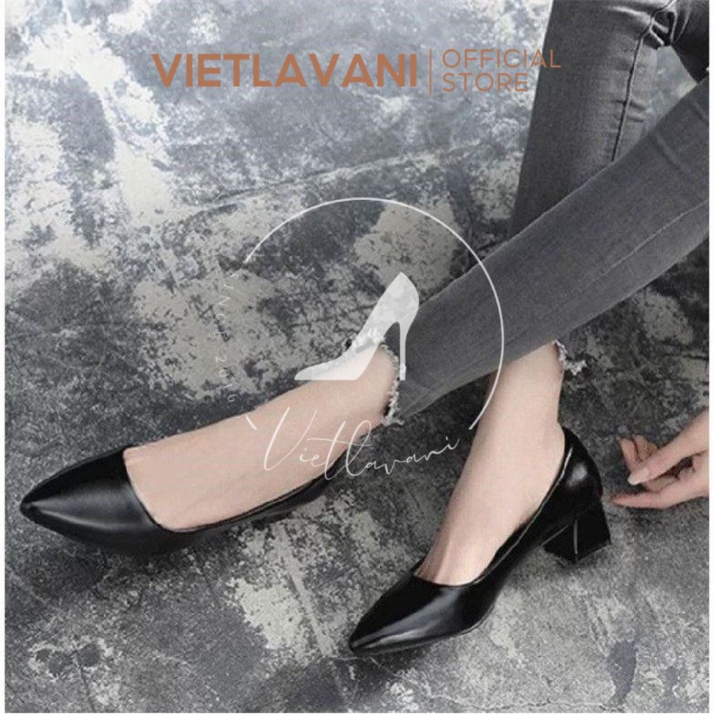 Giày cao gót nữ HGC2 size to, cỡ đại 40-43 đế vuông 5 phân big size ngoại cỡ