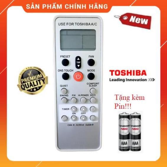 Điều khiển điều hòa Toshiba 1&2 chiều Inverter các dòng RAS-H10 RAS-H13 RAS-H18 1HP 1.5HP 2HP-Hàng tốt 100% Tặng kèm Pin