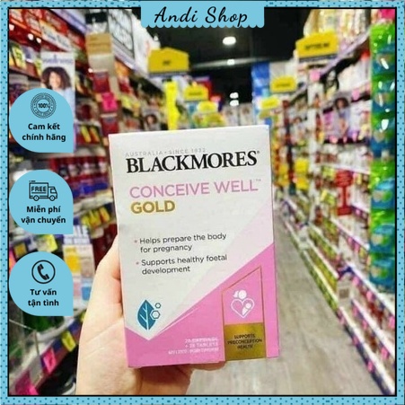 Viên uống Conceive Well Gold Blackmores, tăng khả năng thụ thai, 56 viên
