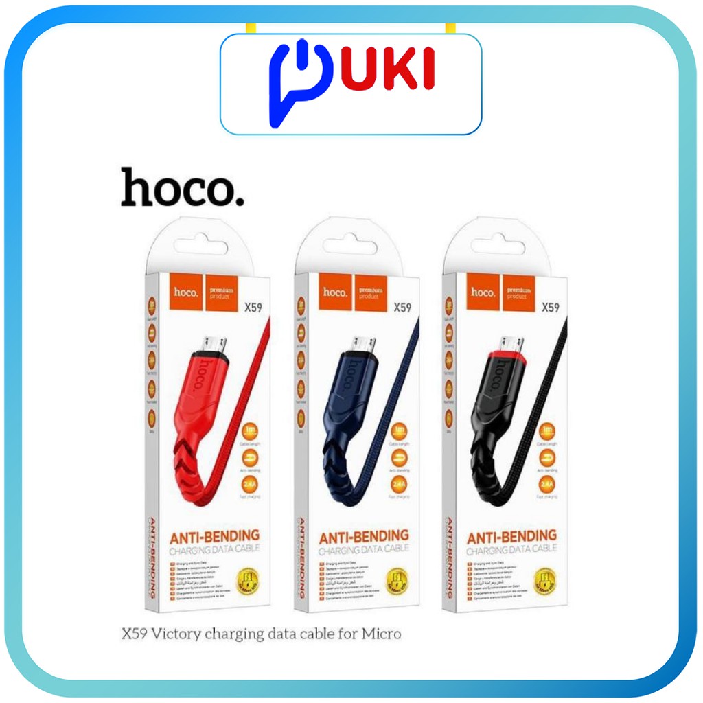 Mua dây sạc iphone/android/typec zin 7/7plus/8/10 plus chính hãng Hoco X59