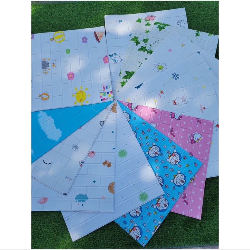 [Free Ship] Xốp Dán Tường Hoạt Hình Doremon, Hello Kitty Loại 1