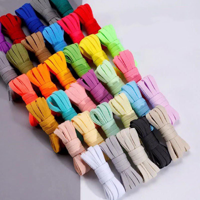 Dây Giày Thể Thao Sneaker Bản Dẹt Nam Nữ Nhiều Màu 140cm - 160cm Chất Lượng Cao