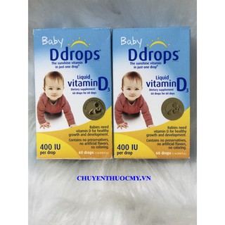 60 GIỌT BABY DDROPS VITAMIN D3 - HÀNG MỸ 100%