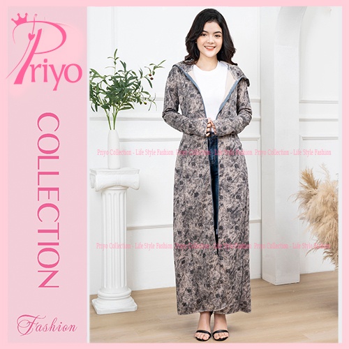 Áo chống nắng dáng dài, áo chống nắng nữ toàn thân vải Umi in L.V cao cấp, UPF50+ ACN1037