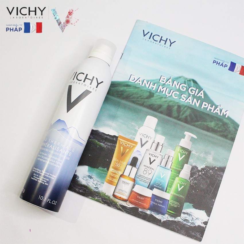 [NHẬP KHẨU-TEM PHỤ] Xịt khoáng dưỡng da Vichy Mineralizing Thermal Water Spa