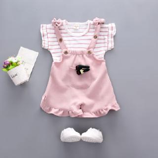 Bộ Áo Quần Thời Trang Đáng Yêu Cho Bé Gái 1-3 Tuổi