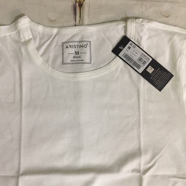 Áo Ngắn Tay Trắng AC22 Aristino 100% COTTON