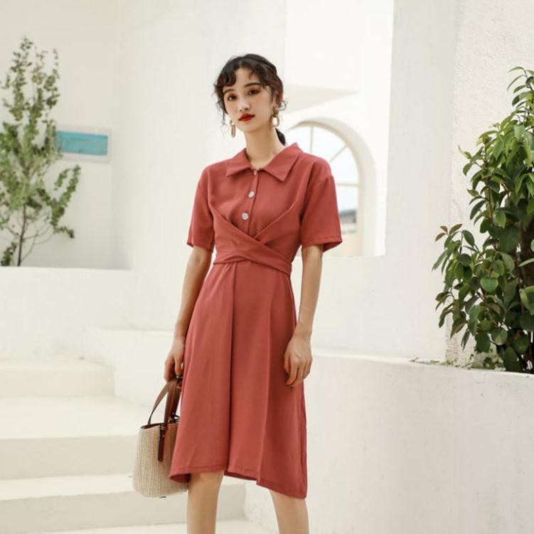 Đầm Hồng San Hô Jin Daban - phong cách Vintage - Hàng Cao Cấp (có sẵn kèm ảnh thật hình cuối) | BigBuy360 - bigbuy360.vn