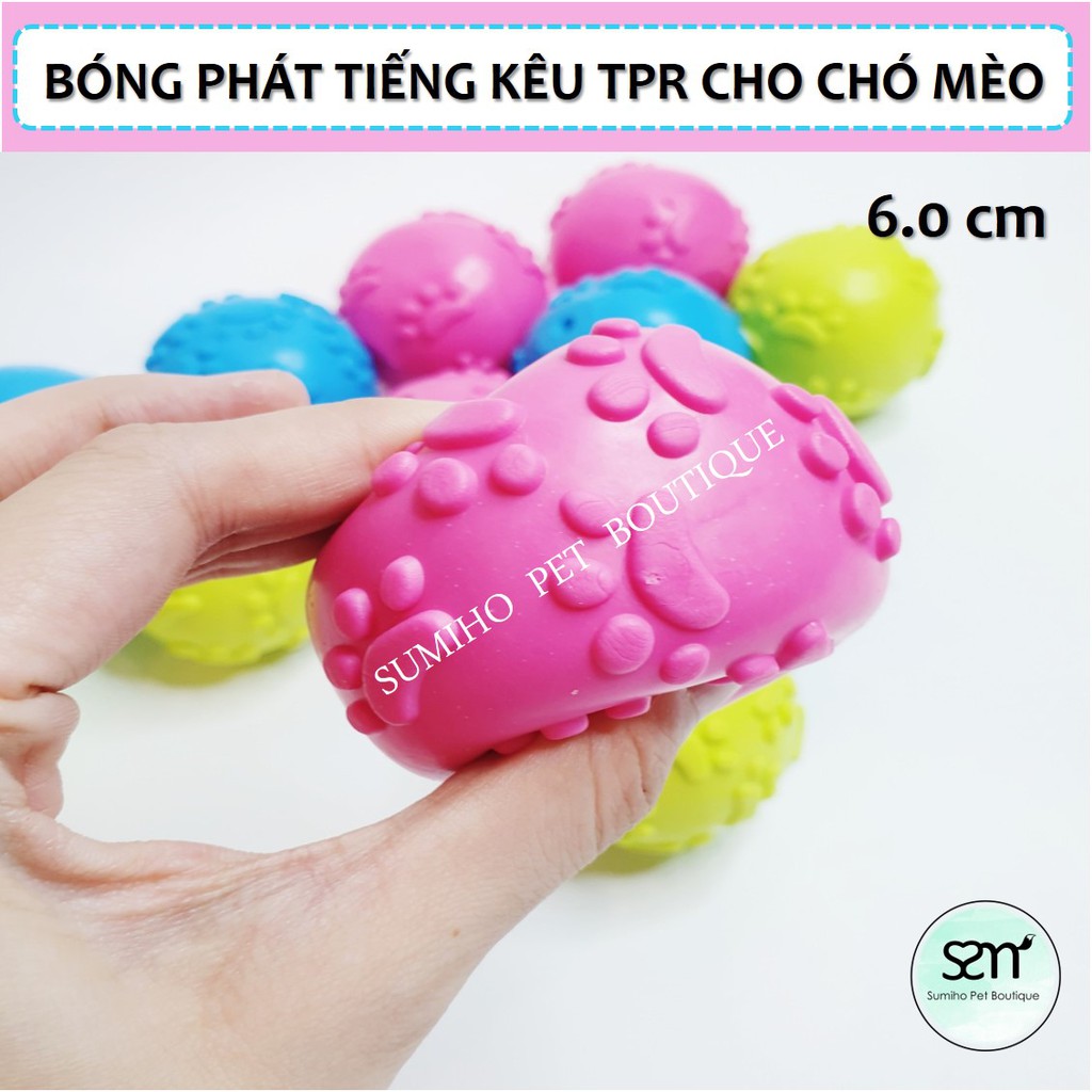 Đồ chơi tương tác với thú cưng Sumiho - Bóng tròn phát âm thanh chút chít (giao màu ngẫu nhiên)