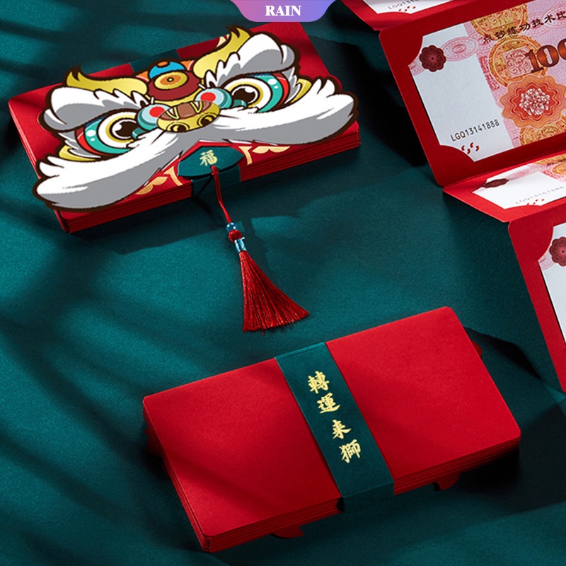 Bao Lì Xì Năm Mới 6 / 10 Thẻ Hình Chú Hổ Sáng Tạo