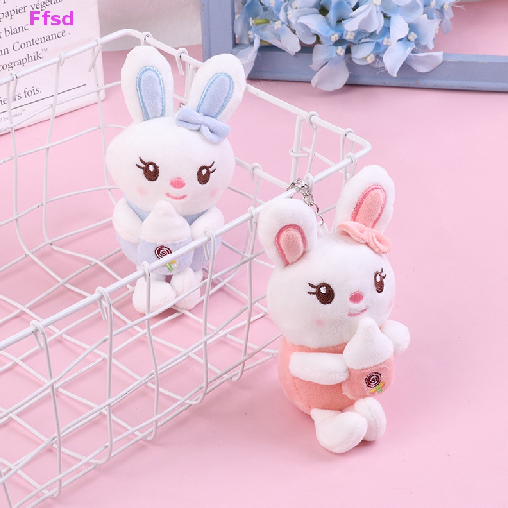 Búp Bê Thỏ Nhồi Bông 12cm Treo Túi Xách Trang Trí Dễ Thương