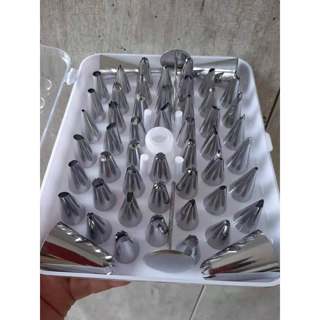 Bộ 52 đui inox bắt kem tạo hình kèm chốt giữ