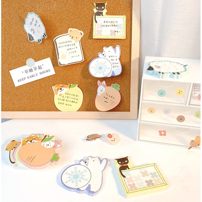 Giấy note Dễ Thương Dùng Trang Trí Sổ Tay DIY