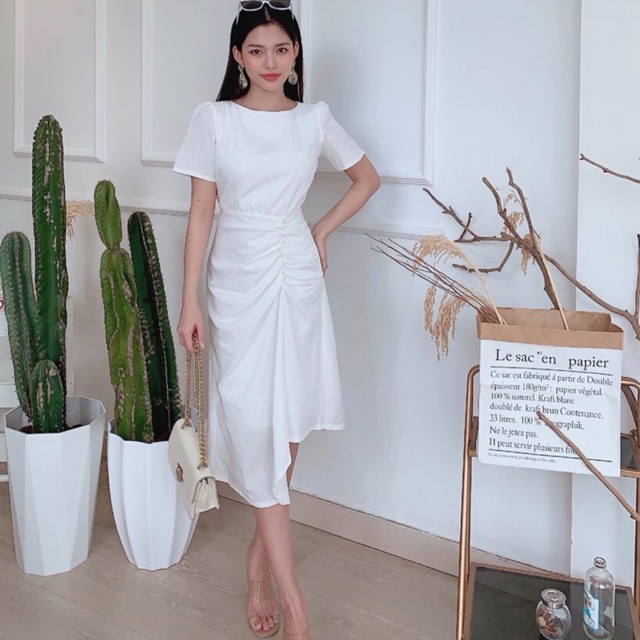 Đầm suông 🌵Đầm suông nhún eo kết hạt