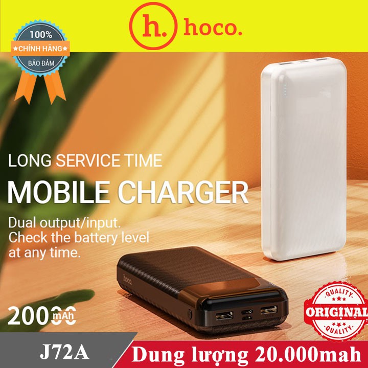 Sạc dự phòng Hoco J72A 20.000mah ♥️Freeship♥️ Giảm 30k khi nhập MAYT30 - Pin sạc dự phòng Hoco