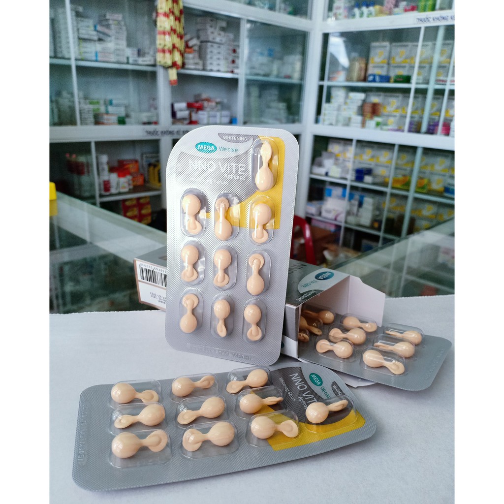 Serum Dưỡng Trắng Da Mờ Nám Mờ Tàn Nhang Chống Oxy Hóa Da - NNO VITE APLICAPZ Whitening Serum Vỉ 10 viên