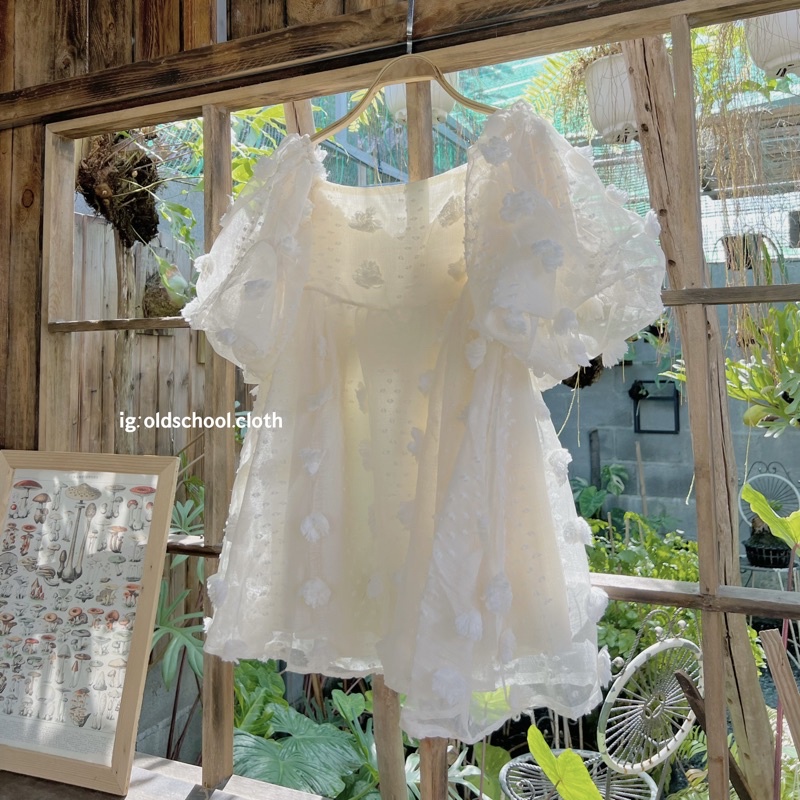 ÁO VÁY BABYDOLL HOA NỔI “Daisy” (ảnh thật)
