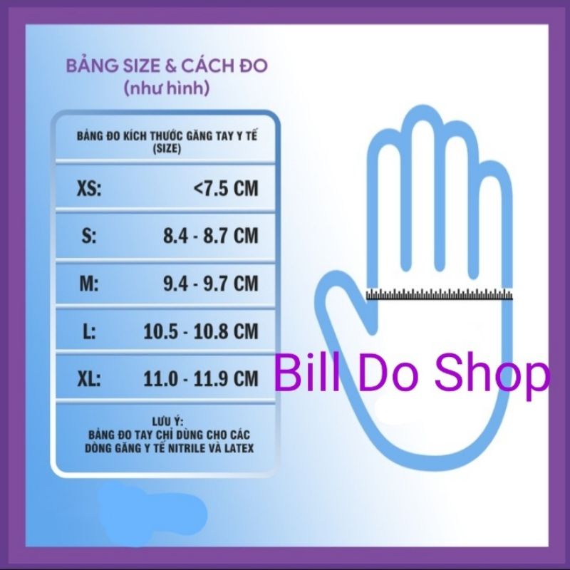 Găng Tay Latex Không Bột Polime Vglove Chính Hãng 100 Chiếc/Hộp