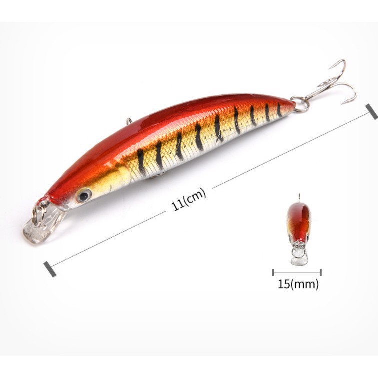 Cá Gỉa Câu Lure Dài 11cm nặng 11g Chẽm,nhồng,hồng,măng,.....