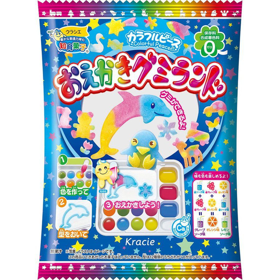 Popin Cookin làm kẹo dẻo hình động vật Oekaki Gummy Land