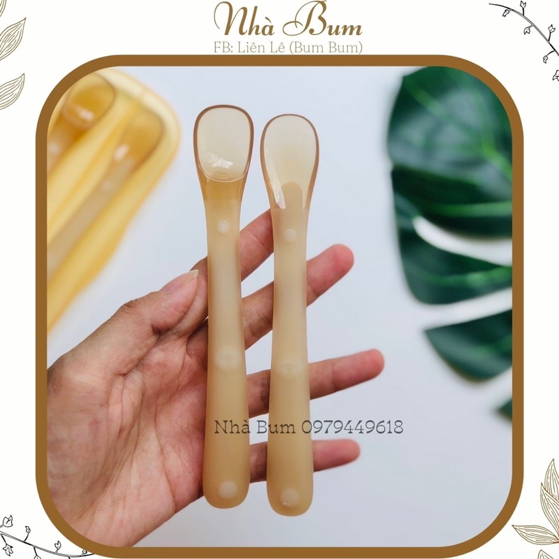 Set 2 thìa silicon có hộp đựng