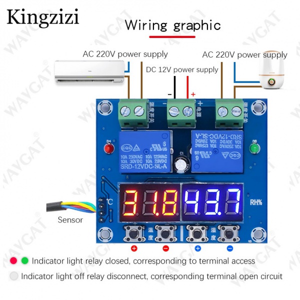 Mô Đun Điều Khiển Nhiệt Độ Và Độ Ẩm XH-M452 12V 10A sht20