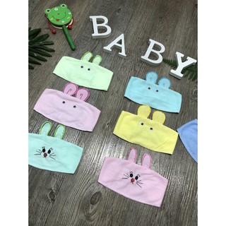 Set 2 Mũ Che Thóp 2 Tai Thỏ Sơ Sinh Cho Bé (Giao Màu Ngẫu Nhiên)