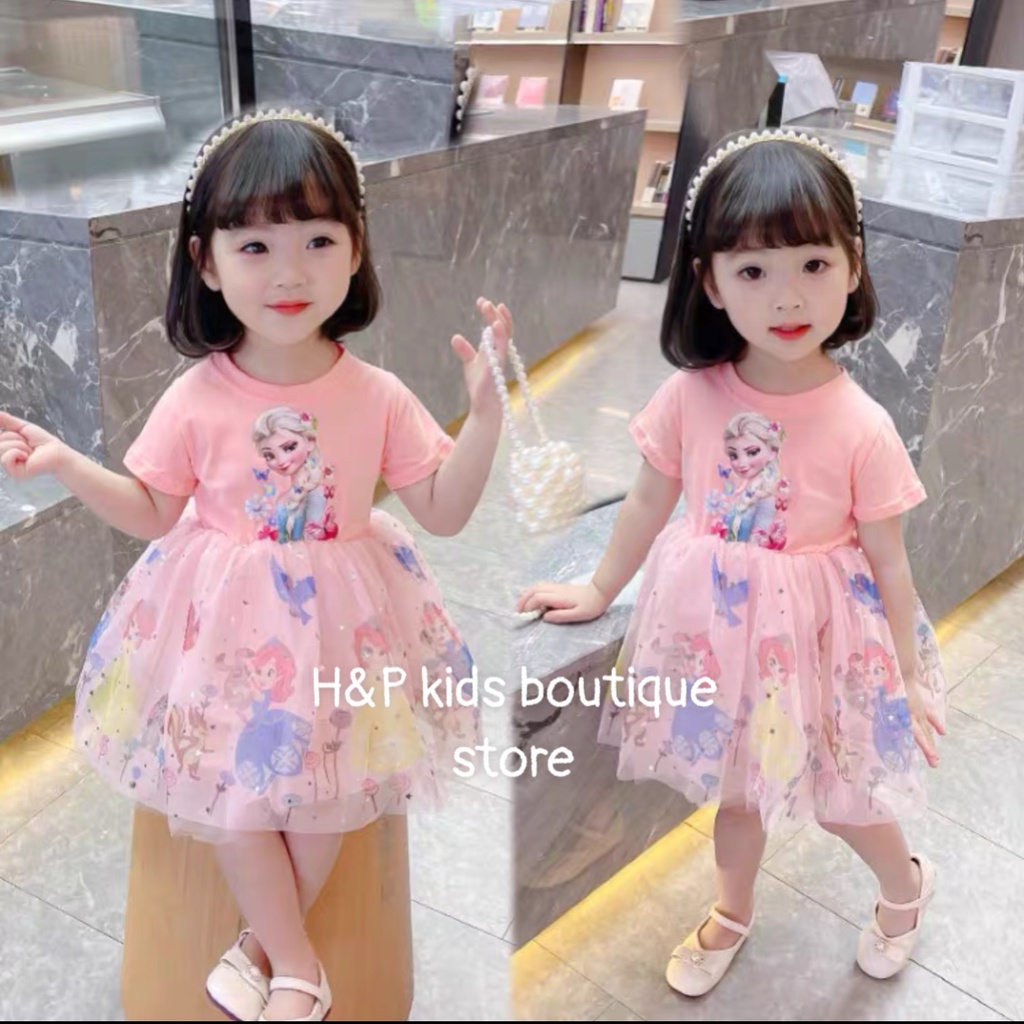 Đầm Công Chúa Băng Giá Elsa Xinh Xắn Dành Cho Bé Gái