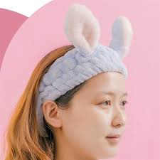 Băng đô rửa mặt, trang điểm hình tai thỏ dễ thương Store4girls