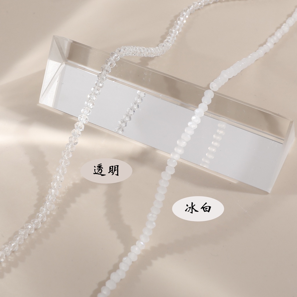 Bộ 180 hạt pha lê 2mm nhiều màu dùng làm trang sức thủ công