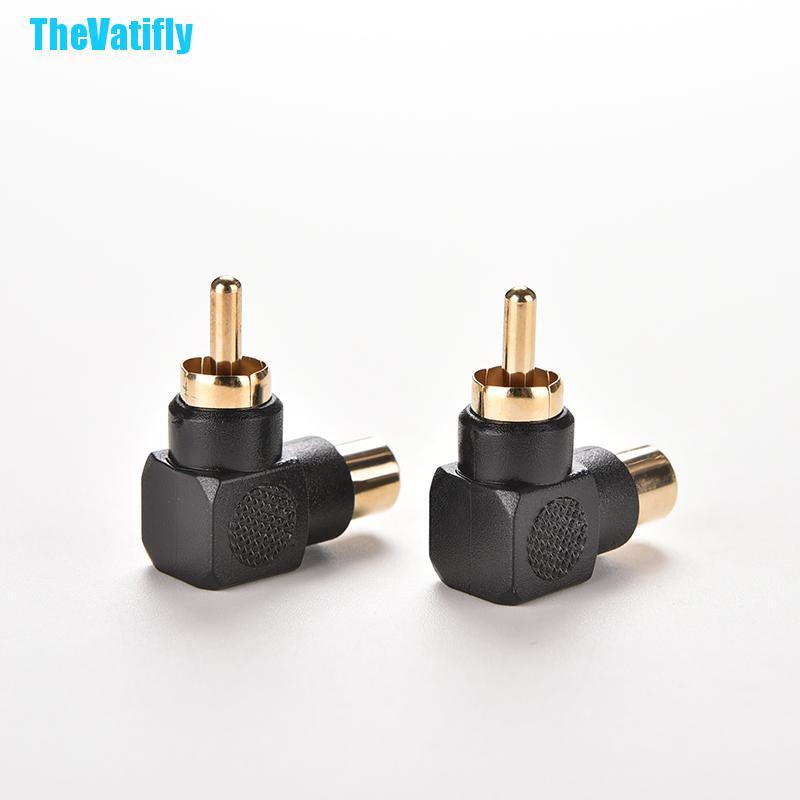 Set 2 Đầu Nối Chuyển Đổi Âm Thanh Từ Rca Male Sang Female M / F Av 90 Right