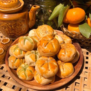 Bánh Dừa Sầu Riêng – Đậu Xanh Lá Dứa Đồng Tiền 400gr