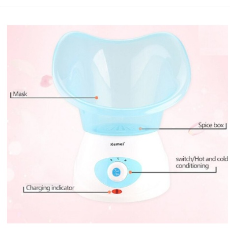 Máy Xông Hơi Mặt 2 Mức Điều Chỉnh Độ Nóng KEMEI KM-6080 Xanh