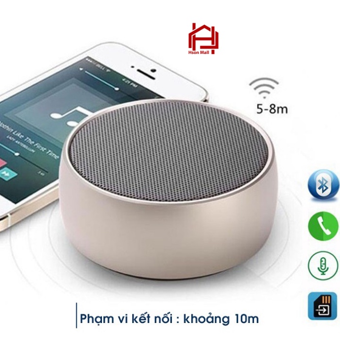 Loa bluetooth mini BS02 cao cấp loa không dây cầm tay HSON kèm móc treo tiện lợi và khe cắm thẻ nhớ