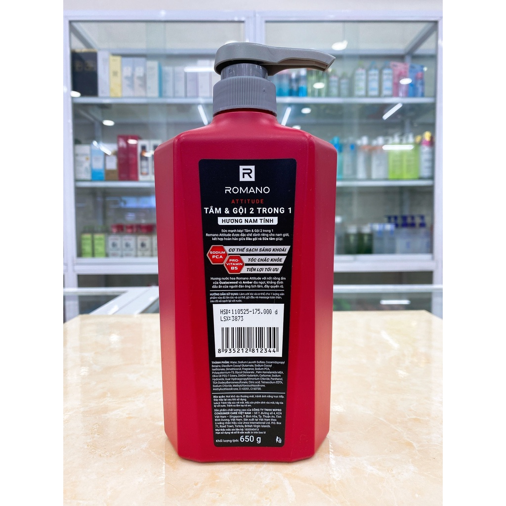 Dầu Gội - Sữa Tắm  Attitude Romano 650G Chính Hãng Công Ty