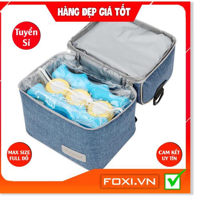 Ba lô-balo bỉm sữa Vcool giữ nhiệt bảo quản sữa mẹ lâu-giữ nguyên vẹn chất lượng-dùng đi xa