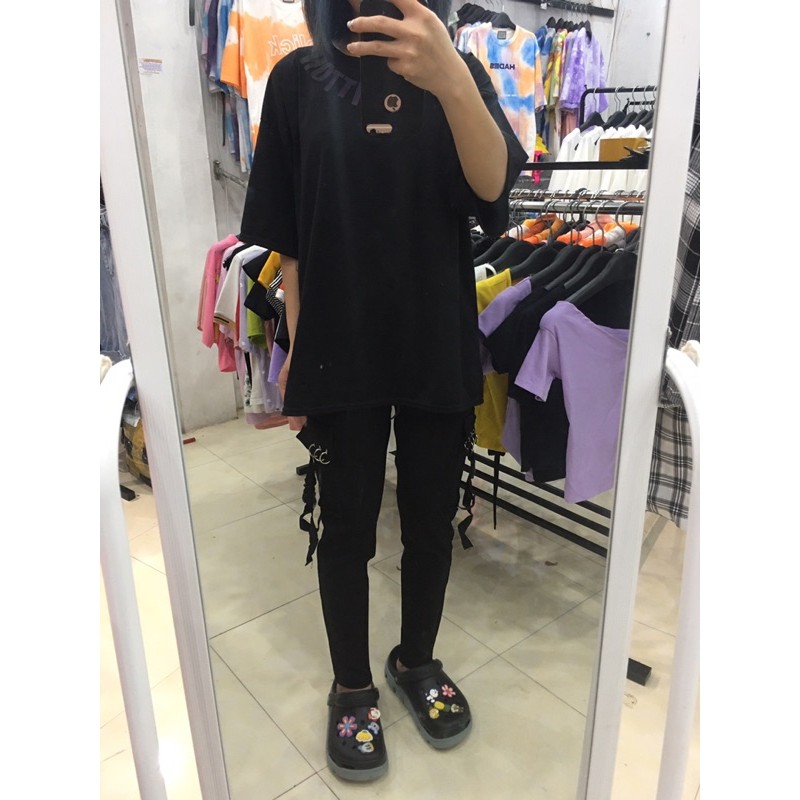 Quần jogger Nữ phối chất Umi