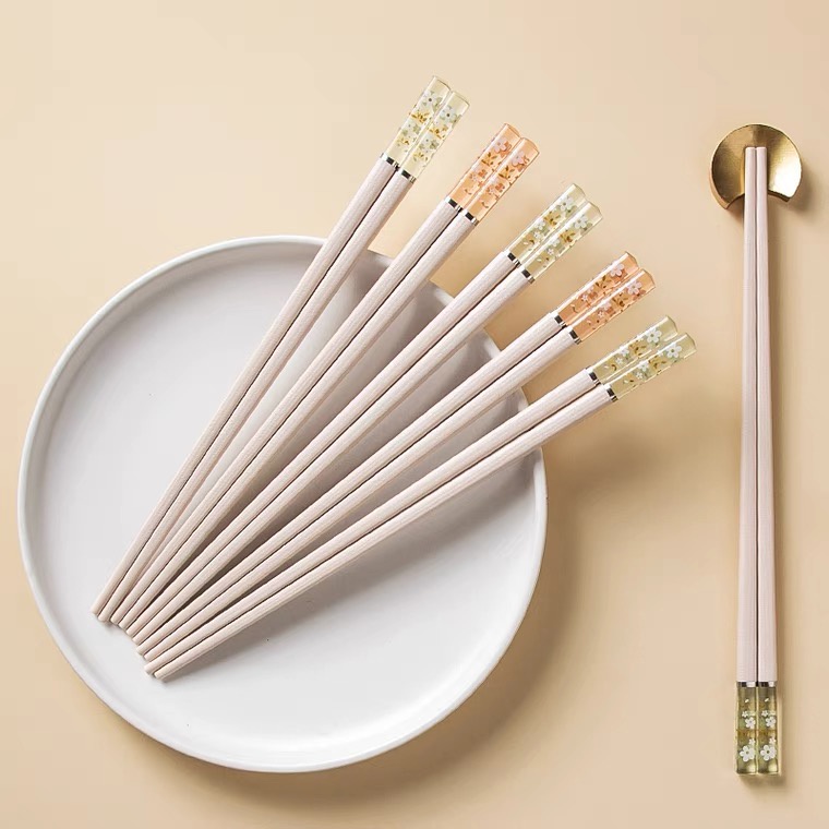 Bộ 5 Đôi Đũa Hợp Kim Chống Trượt Phong Cách Nhật Bản