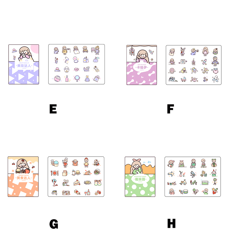 40 Sticker washi trang trí dễ thương DIY cho điện thoại