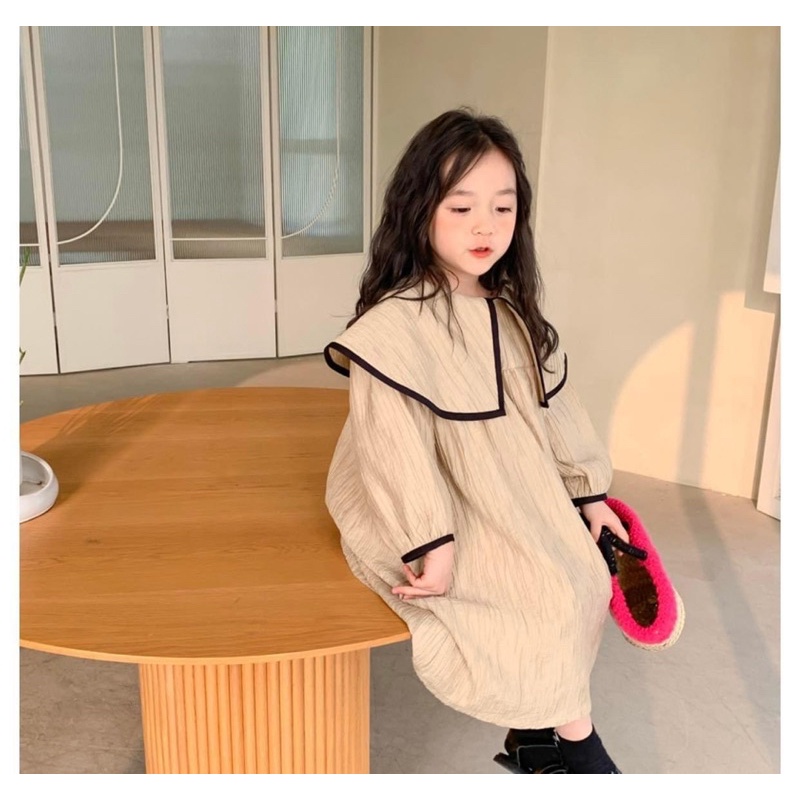 Đầm tay dài cho bé gái từ 12kg-38kg