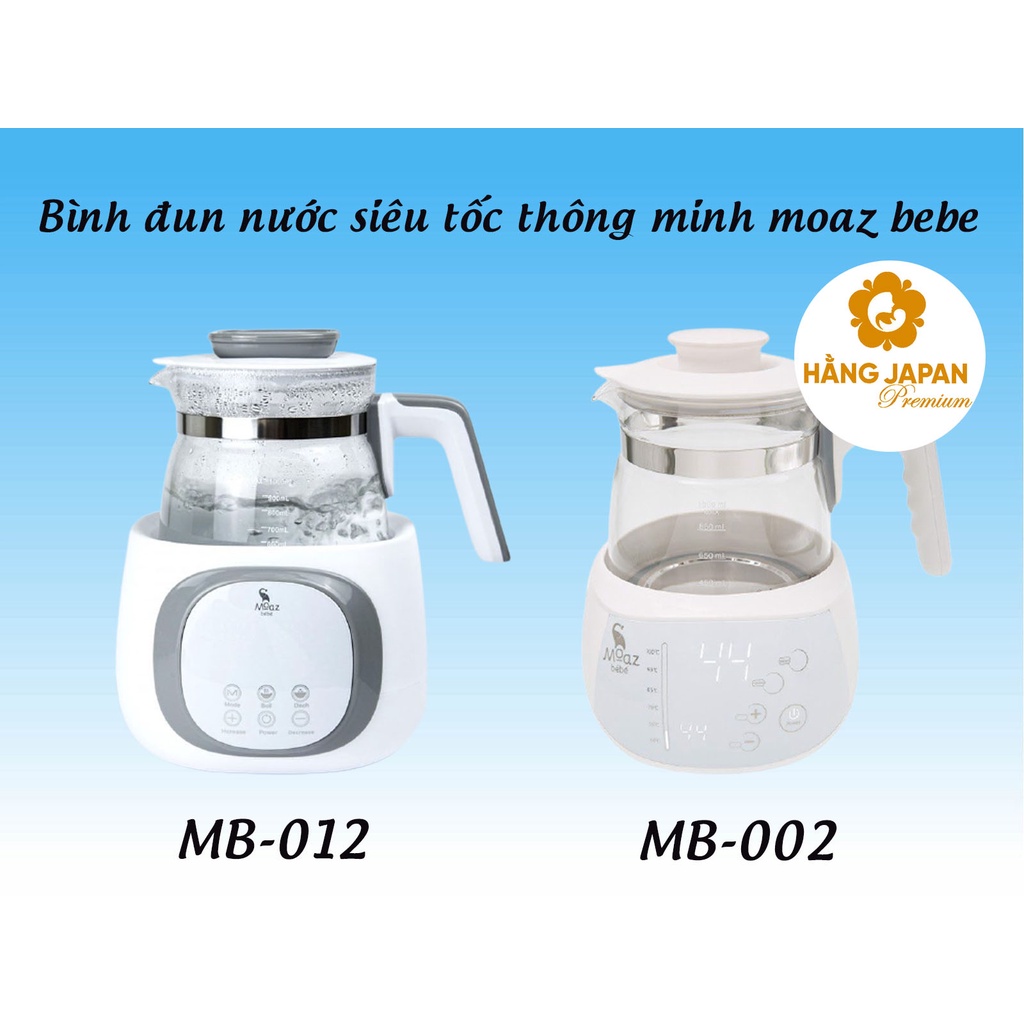 Ấm đun nước pha sữa Moaz Bebe MB002, MB012 - Bình đun nước đa năng pha trà, cà phê tiện lợi - BH 12 THÁNG