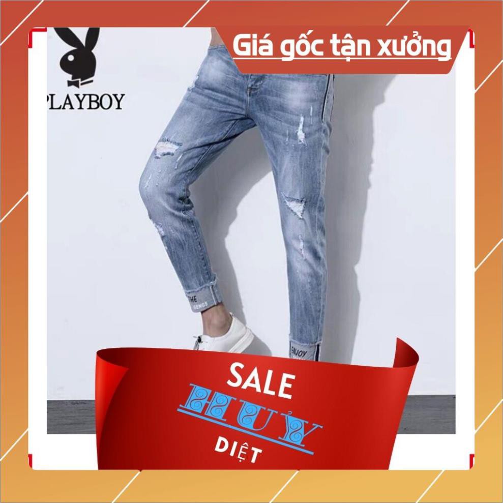 Quần Jean Nam Chất Bò Hàng VNXK Cao Cấp Xanh Nhẹ AD0973VP Co Dãn Mẫu Hot Trend