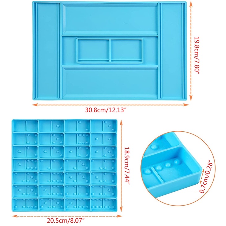 1 Bộ Khuôn Làm Domino Bằng Silicone Epoxy Resin DIY