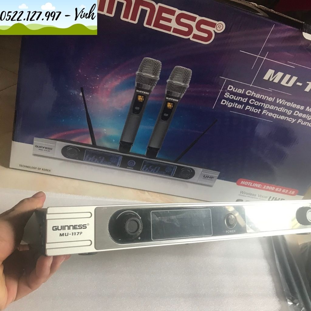 Micro Không Dây GUINNESS MU-117S - Hàng Chính Hãng - Gia Khang Shop