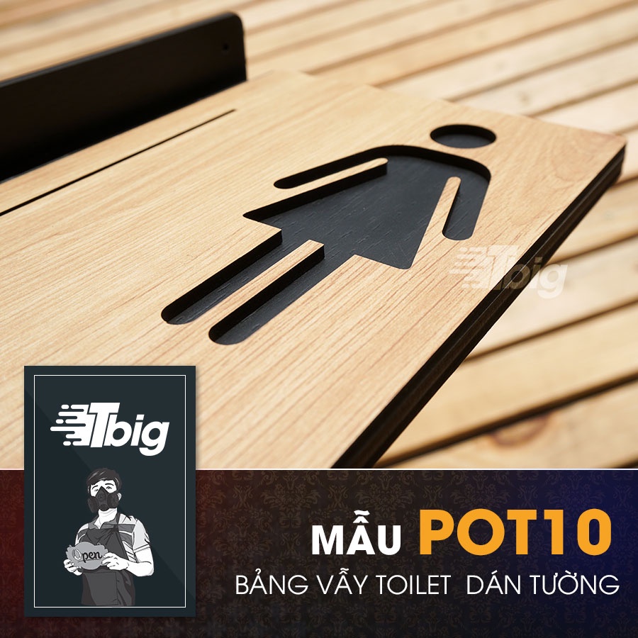 [HOT NEW] Bảng vẫy toilet gắn tường decor sang trọng