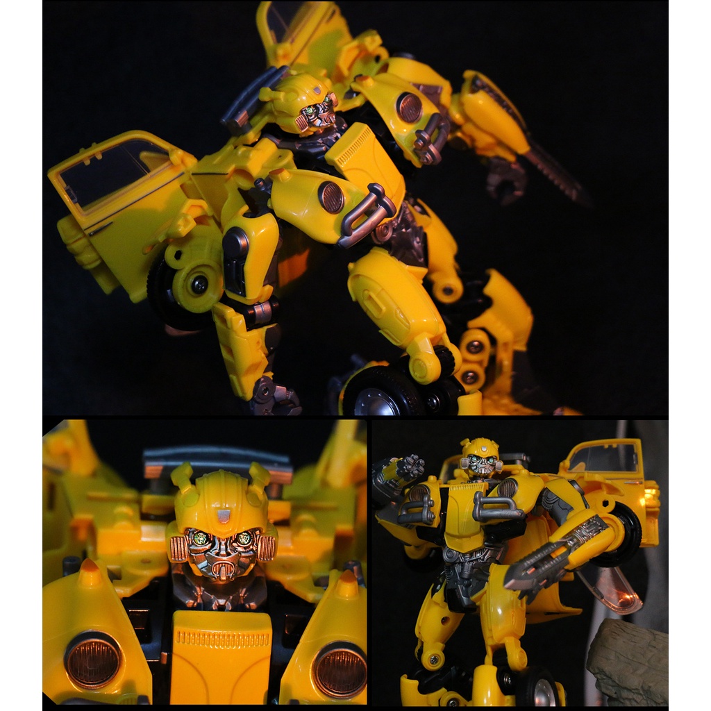 Mô hình đồ chơi robot Transformers Bumblebee bumble bee H6001-3 H60013 rô bốt biến hình, xe ô tô lắp ghép người máy