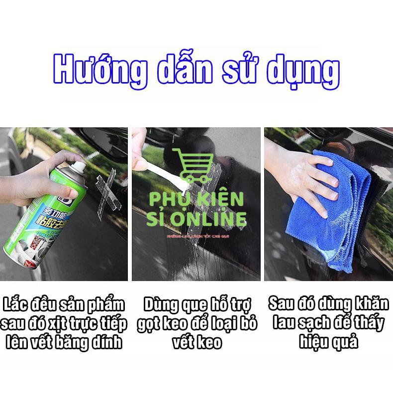Chai Xịt Tẩy Keo, Sơn, Băng Dính/Tẩy xốp dán tường, dán sàn nhà decal đa năng Store4girls, tẩy keo Remove xanh lá