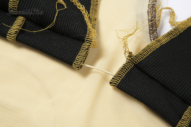 SweeticMe Women's 2021 New Sleeveless Sexy Hollow Fashion Stitching Backless Halter Slim Vest | BigBuy360 - bigbuy360.vn